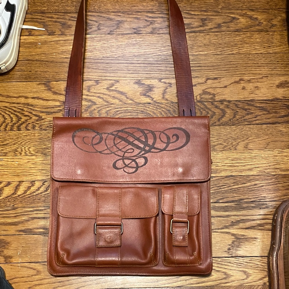 Jost Brown Leather messenger Bag
